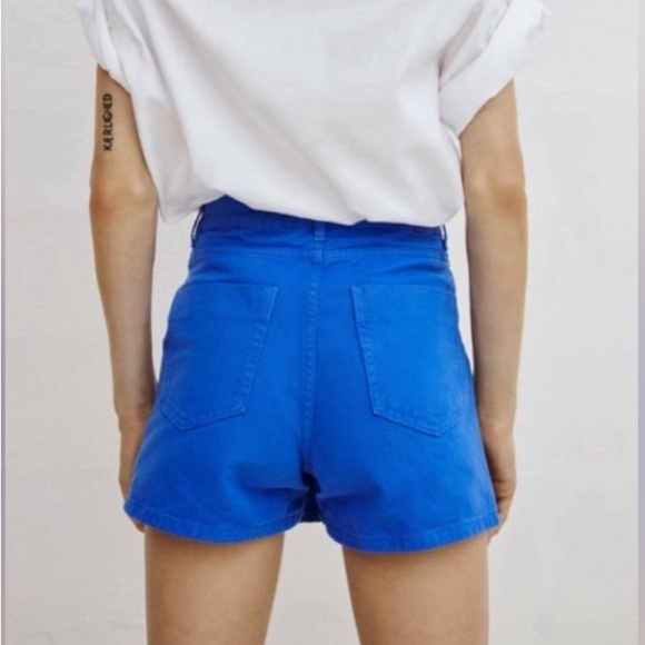 Zara Women’s Denim High Waist Buttoned Skort - Size M - Picture 3 of 10